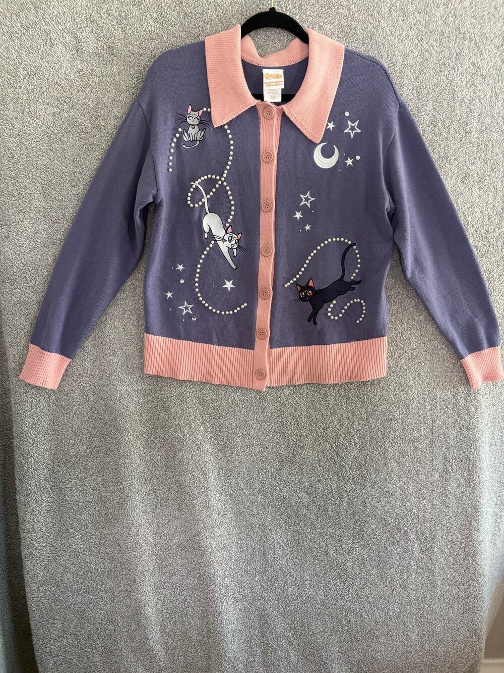 Sailor Moon BoxLunch L Luna Artemis Diana Pearl Cardigan